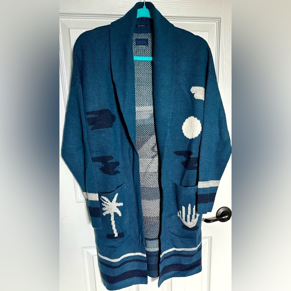 MOTHER Patch Pocket Cardigan NWT Rare Picturesque Blue Alpaca XS - Picture 3 of 16